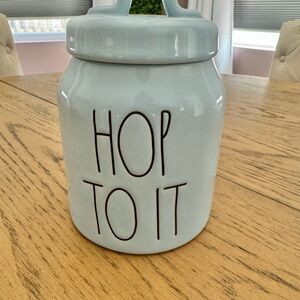 Rae Dunn Artisan Collection Blue Ceramic Jar